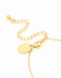 Waterproof Gold Plated Stainless Steel Flower Bracelet