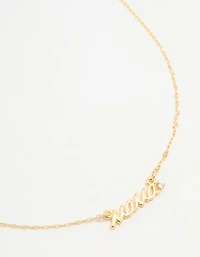 Gold Plated Mama Pendant Necklace