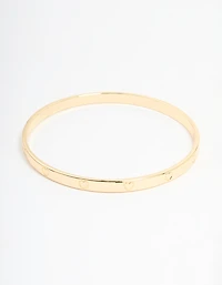 Gold Plated Brass Heart Bangle