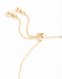 Gold Cubic Zirconia Black Flower Trio Toggle  Bracelet