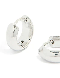 Waterproof Stainless Steel Chunky Huggie Earrings