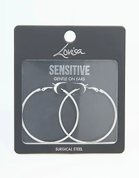 Surgical Steel Hoop Earrings 50 MM
