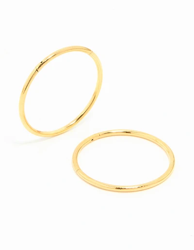 Gold Plated Surgical Steel Sleeper Earrings 16 MM
