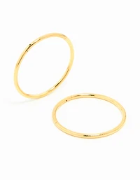 Gold Plated Surgical Steel Sleeper Earrings 16 MM