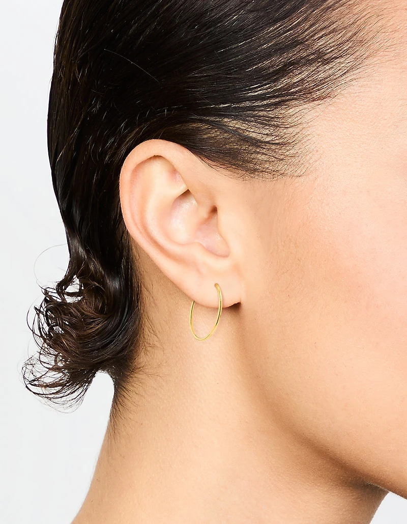 Gold Plated Surgical Steel Sleeper Earrings 16 MM