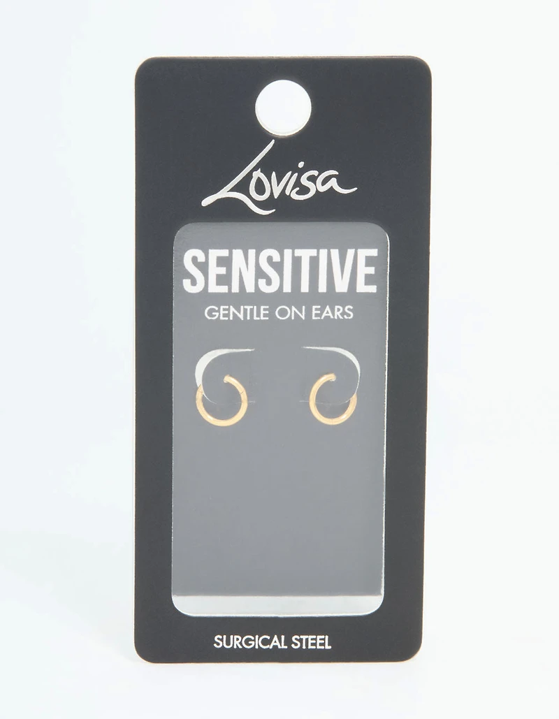 Gold Plated Surgical Steel Sleeper Earrings