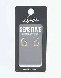 Gold Plated Surgical Steel Sleeper Earrings