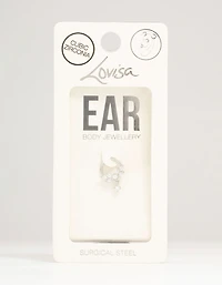 Surgical Steel Cubic Zirconia Marquise Drop Clicker Ring