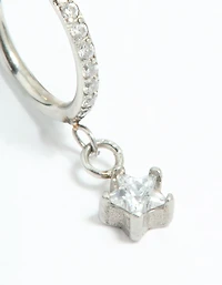 Surgical Steel Cubic Zirconia Micro Star Clicker Ring
