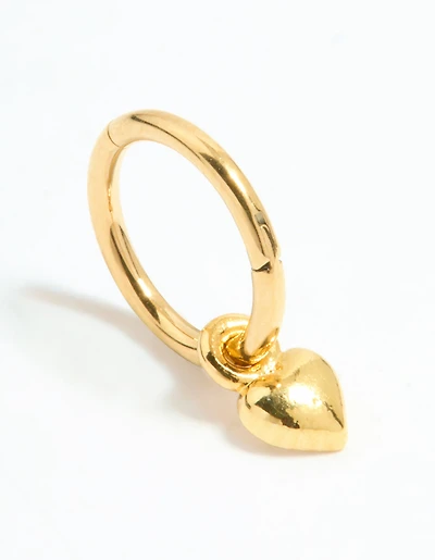 Gold Plated Surgical Steel Micro Heart Clicker