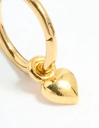 Gold Plated Surgical Steel Micro Heart Clicker