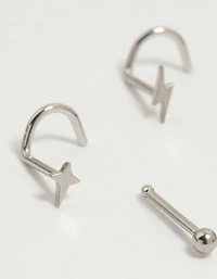 Surgical Steel Celestial Nose Stud 6-Pack