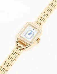Mini montre rectangulaire Mini Diamante en or