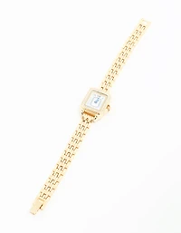 Mini montre rectangulaire Mini Diamante en or