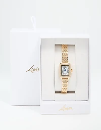 Mini montre rectangulaire Mini Diamante en or