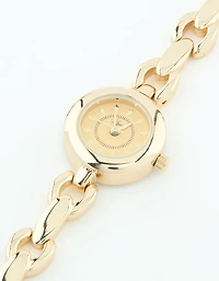 Gold Small Chain Strap Watch