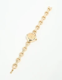 Gold Small Chain Strap Watch