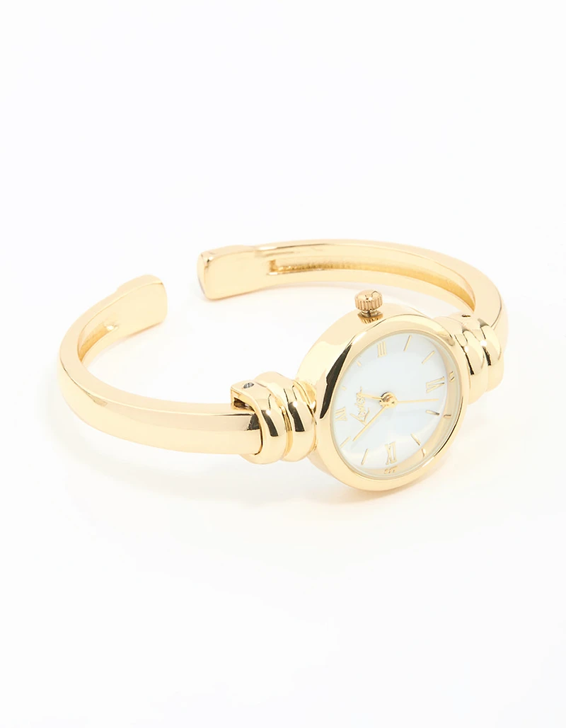 Gold Round Watch Bangle