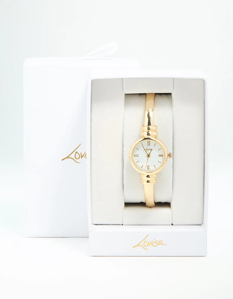 Gold Round Watch Bangle