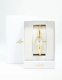 Gold Round Watch Bangle