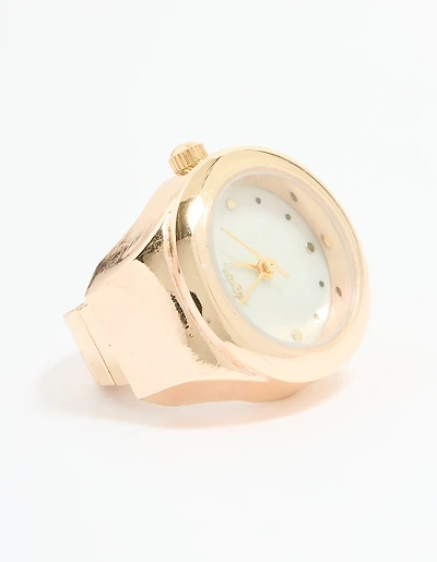 Bague de montre vintage en or