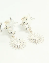 Silver Star & Moon Clip-On Earrings 4-Pack