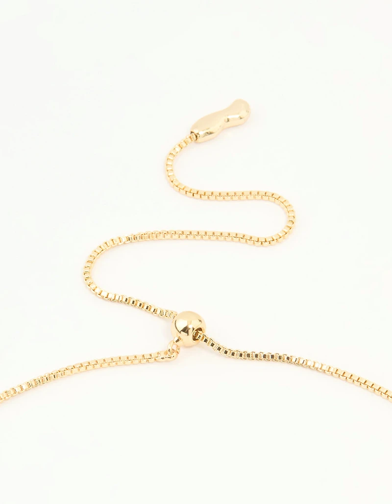 Gold Plated Teardrop Pendant Necklace