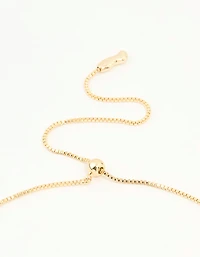 Gold Plated Teardrop Pendant Necklace