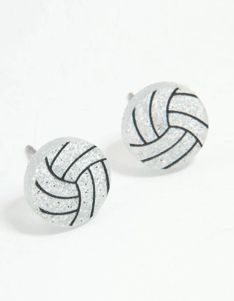 Gold Netball Stud Earrings