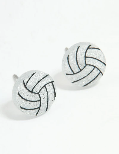 Gold Netball Stud Earrings