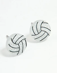 Gold Netball Stud Earrings