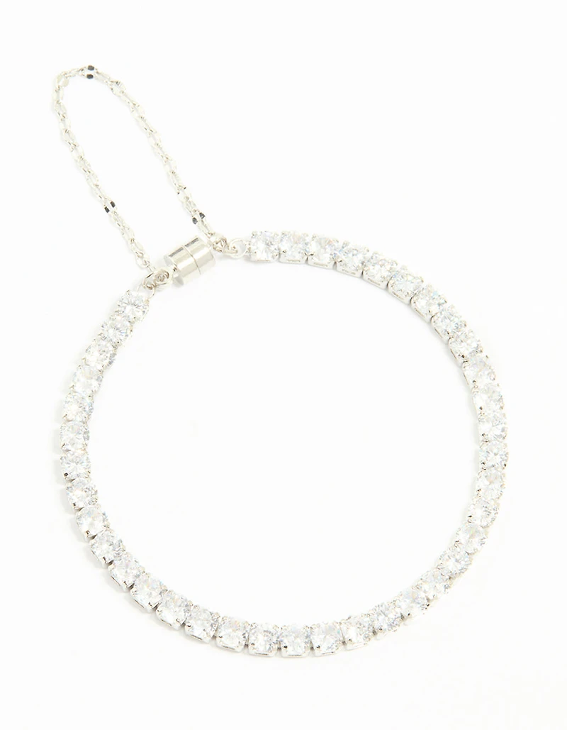Silver Cubic Zirconia Tennis Bracelet