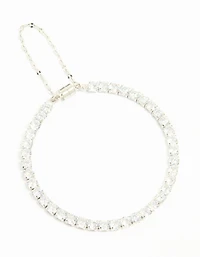 Silver Cubic Zirconia Tennis Bracelet