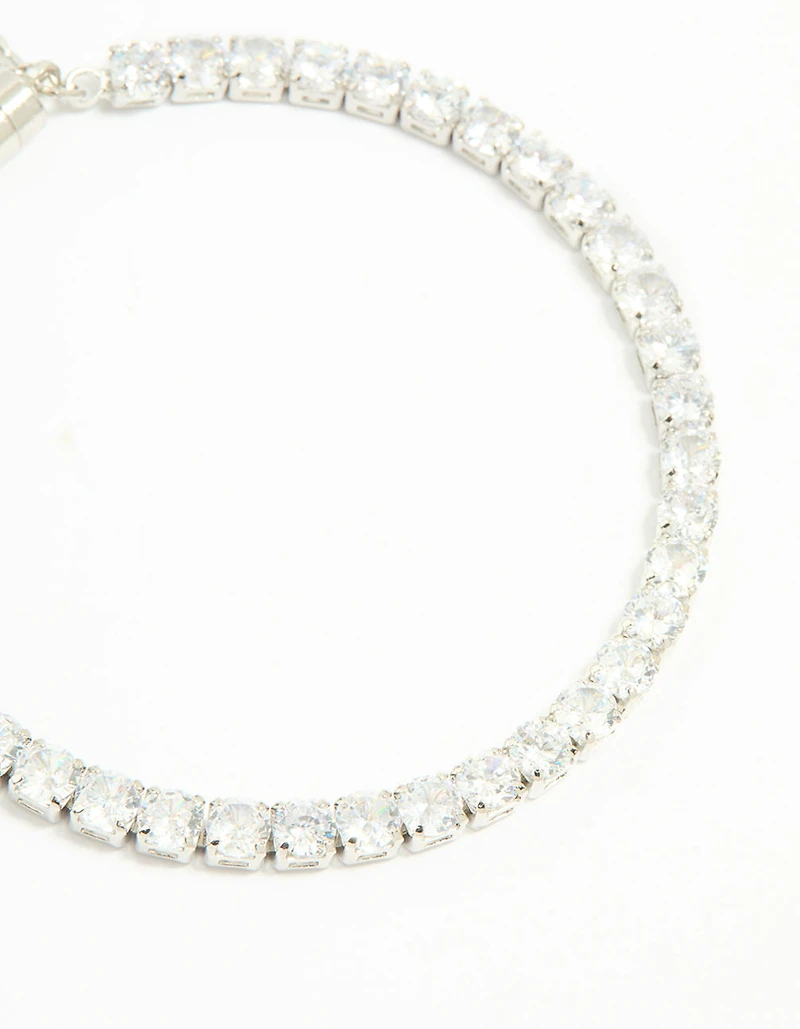 Silver Cubic Zirconia Tennis Bracelet