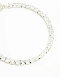 Silver Cubic Zirconia Tennis Bracelet