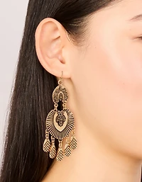 Boucles d’oreilles attrape-rêves en or anciennes