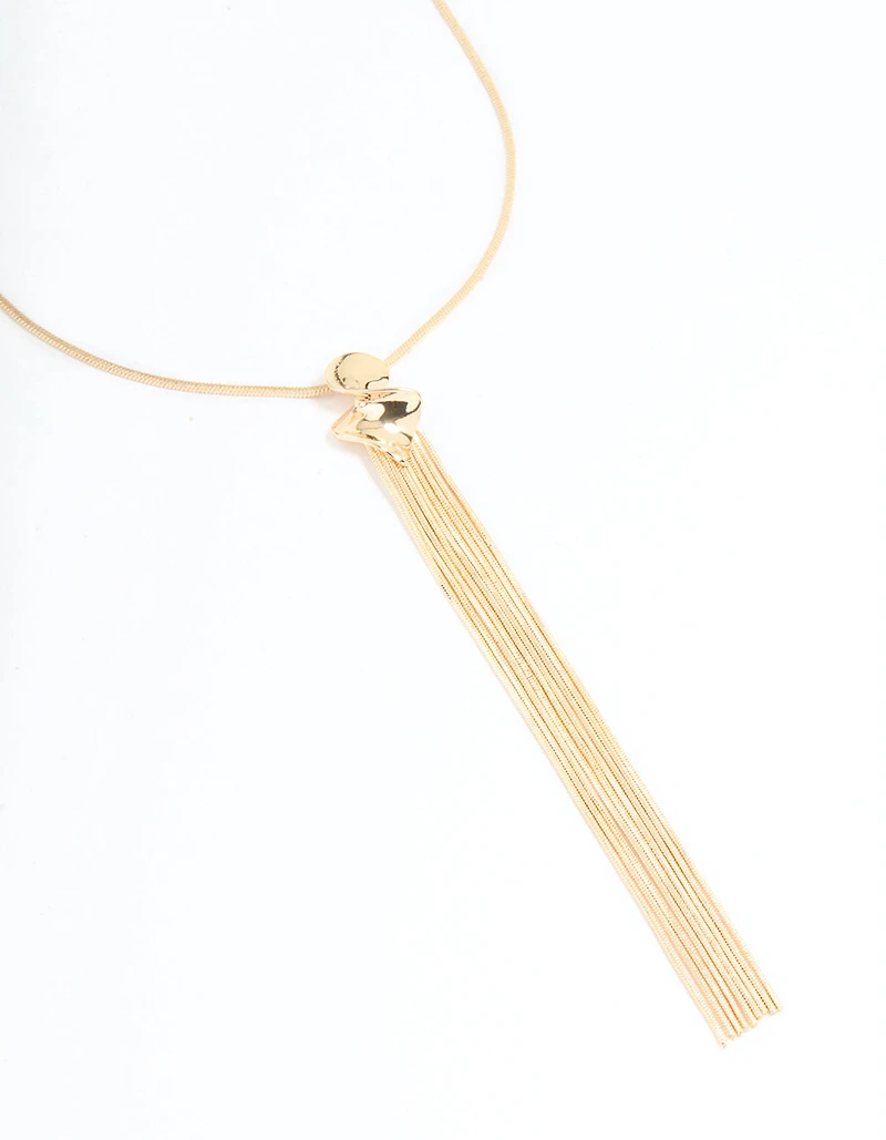 Gold Long Tassel Necklace