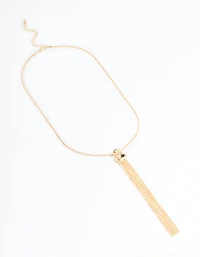 Gold Long Tassel Necklace