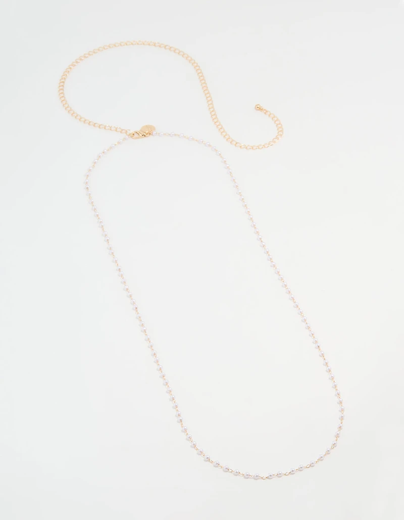 Gold Pearl Body Chain