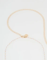 Gold Pearl Body Chain