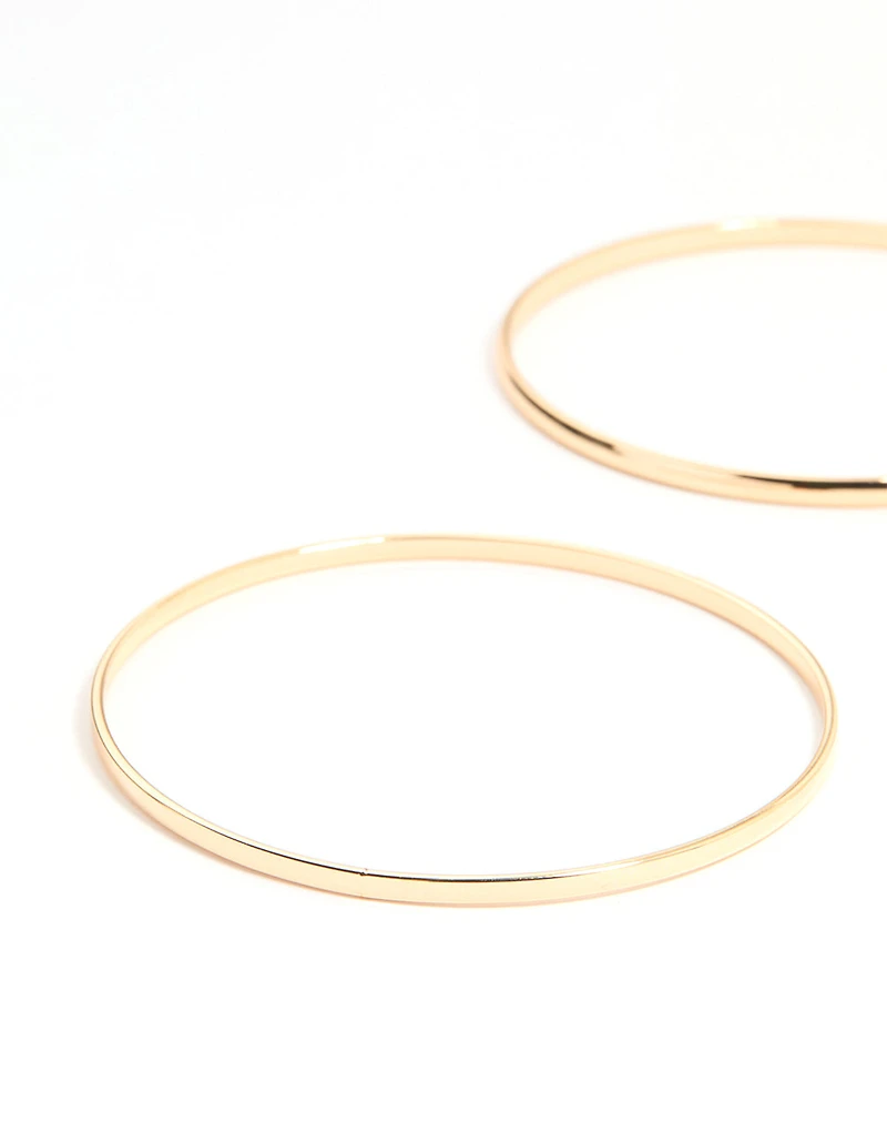 Gold Smooth Multi-Sized Bangles 6-Pack