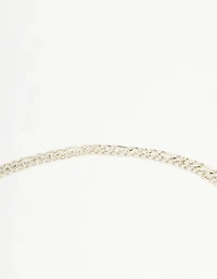 Antique Silver Turquoise T-Bar Heart Layered Necklace