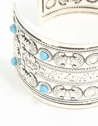Antique Silver Turquoise Wrist Cuff