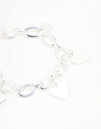 Silver Heart Charm Bracelet