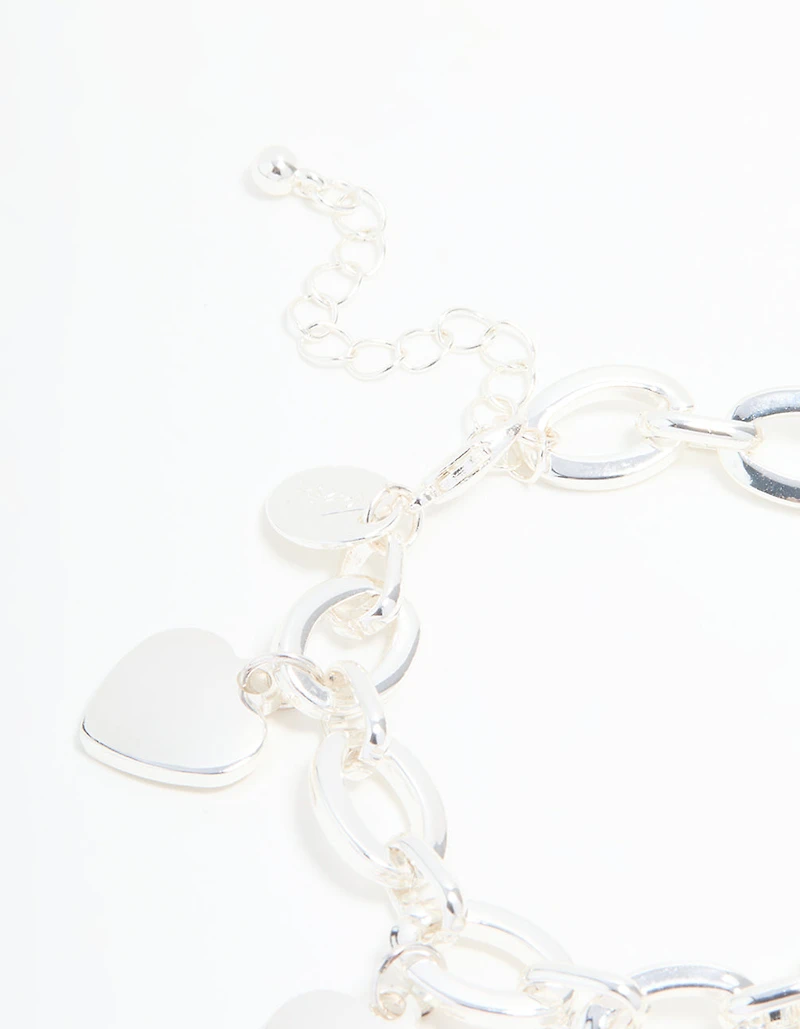 Silver Heart Charm Bracelet