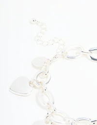 Silver Heart Charm Bracelet