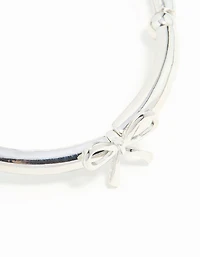 Silver Bow Stretch Bracelet