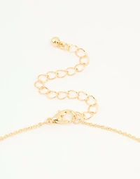 Mixed Metal Cross Heart & Mary Y-Necklace