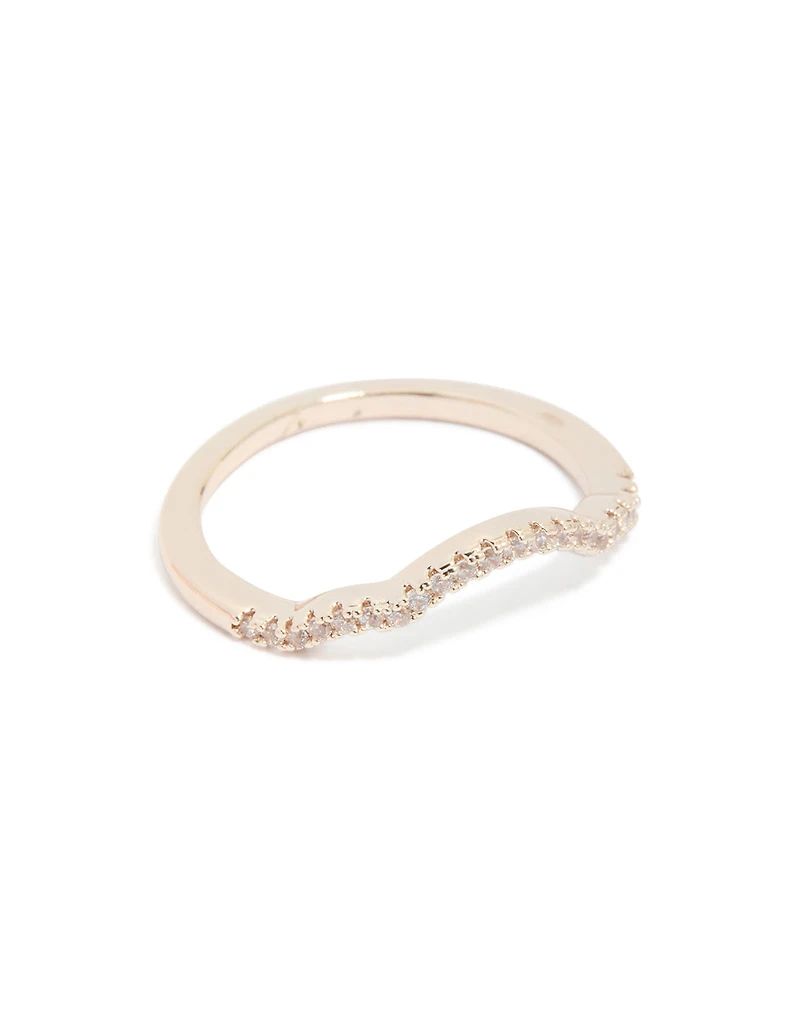 Rose Gold Pearl Stacking Rings 3-Pack
