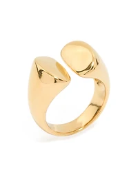 Waterproof Gold Plated Stainless Steel Open Statement Ring